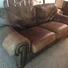 The sleek look of this piece is professional, yet approachable. Find More Distressed Lane Leather Sofa And Chair And Ottoman Wood Legs And Nailhead Trim Very Comfortable You Must Pick Up For Sale At Up To 90 Off