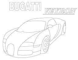 Print free coloring pages activities for kids. Bugatti Veyron Coloring Page