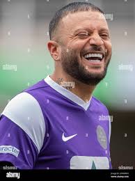 Man like hacks during a Celebrity Football Match at Edgar Street Football  Stadium in Hereford Stock Photo