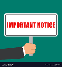 Important notice sign flat concept Royalty Free Vector Image