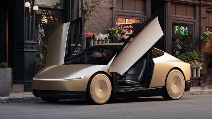 Tesla Cybercab Robotaxi, AI generated