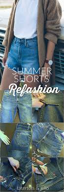 What's the best way to make shorts out of jeans? Summer Shorts Refashion From Thrifted Mens Jeans