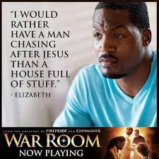 This book is taken from the movie. I Would Rather Have A Man Chasing Jesus Than A House Full Of Stuff Can I Get An Amen Warroom War Room Quotes War Room Movie War Room Prayer