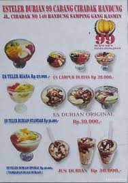 Membuat es teler sangat mudah. Selalu Diperbarui Menu Es Teler Durian 99 Cibadak Bandung