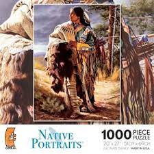 A 1000 piece jigsaw puzzle is t he most popular size for jigsaw puzzles. 1000 Piece Jigsaw Puzzle Native Portraits Sioux Gentleman Native America Nature Ceaco Jigsaw Puzzles Puzzle Art Native American Artwork