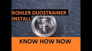 install a kohler duostrainer kitchen