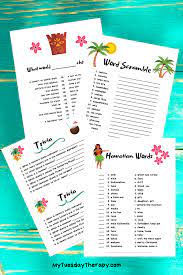 Hawaii facts hawaii was the 50th and most recent state to join the united states. Luau Printables 50 Pages Of Hawaiian Fun
