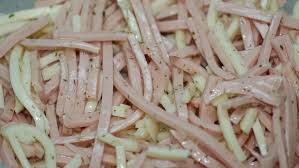 Badischer Wurstsalat Mit Kase Wurst Kase Salat Wurstsalat Wurstsalat Rezept