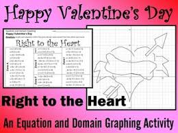 Valentine S Day Right To The Heart A Linear Equation Graphing Activity Graphing Activities Graphing Linear Equations