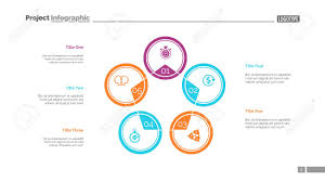 Five Circles Process Chart Slide Template Business Data Stage