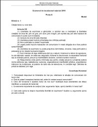 Subiectele pentru probele de evaluare a competentelor lingvistice de comunicare orala in limba romana si in limba materna sunt elaborate de proba la limba si literatura materna este programata marti, 2 iulie, iar proba obligatorie a profilului, miercuri, 3 iulie. Subiecte RomanÄƒ Bac 2019 Proba OralÄƒ Model De La Proba De CompetenÅ£e