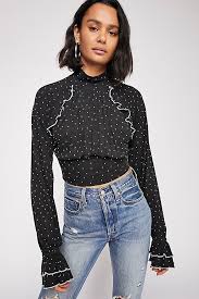 Black And White Polka Dot Top Outfit Sweet Romance Polka Dot Top Fancy Tops Tops Fashion