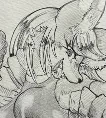 手描きイラストThe Fox きつねダンス ケモノ メスケモ