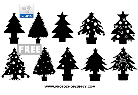 Download Christmas Tree Template Shapes Photoshop Supply