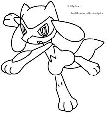Riolu Base By Splitty Bases Deviantart Com On Deviantart Coloring Pages Pokemon Sketch Pokemon Coloring