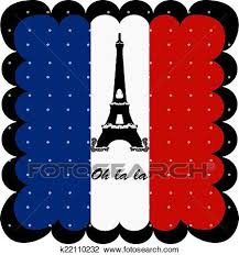 The eiffel tower, la tour eiffel in french, was the main exhibit of the paris exposition — or world's fair — of 1889. France Flag And Eiffel Tower Of Paris Background Clipart K22110232 Fotosearch