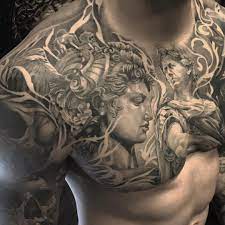 Instagram Photo By Ruben Mikstattoo Copenhagen Mar 23 2016 At 7 17pm Utc Chest Tattoo Men Cool Chest Tattoos Full Chest Tattoos