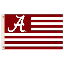 The current flag was adopted in 1895 and is a crimson cross on a white field. Alabama Stripes Flag University Of Alabama Supply Store