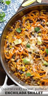 Enchilada Sweet Potato Noodles Skillet Recipe Easy Vegetarian Dinner Vegetarian Recipes Easy Dinner Vegetarian Recipes Dinner