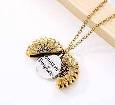 You Are My Sunshine Necklace Sunflower Necklace For Best Friend Gift Sunshine Necklace Sunflower Pendant Sunflower Necklace