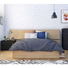 Free svg cut files and images. Nexera Parody 3 Piece Full Size Bedroom Set Natural Maple Black The Home Depot Canada