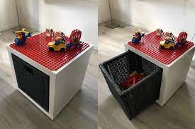 Uses the ikea lack table and trofast bins for a cheap & simple project. Lego Play Table With Drawer Storage Ikea Hackers