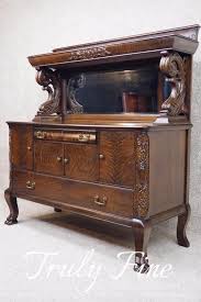 Victorian Tiger Oak Bar Liquor Cabinet Server Buffet Sideboard Table Sideboard Table Oak Sideboard Liquor Cabinet