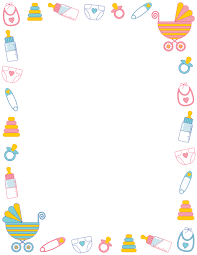 Baby Shower Border Clip Art Page Border And Vector Graphics Baby Clip Art Baby Girl Border Baby Scrapbook