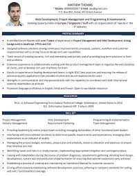 Your perfect cv example and free writing guide combos. Web Developer Cv Format Web Developer Resume Sample And Template