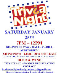 Also explore over 213 similar quizzes in this category. A Few Facts On Braintree High S All Night Party Ahead Of Trivia Night Braintree Ma Patch