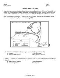 Worksheet Minerals In New York State Earth Science Middle School Earth Science This Or That Questions