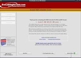Ldb file disappears and the back end file can be compacted and repaired. Mde Unlocker For Microsoft Access 3 2 Download Free Trial Mdeunlocker Exe