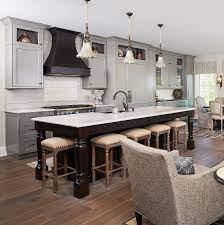 The cloud white kitchen island and perimeter cabinets blend seamlessly with the white subway tile backsplash, while the small area of wall painted in benjamin moore silver satin adds just the right amount of dimension to the space. Classic Family Home With Paint Colors Home Bunch Interior Design Ideas