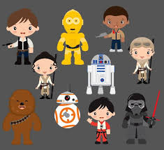 Star Wars Force Awakens Clipart Printable Instant Download Png Files Starwars Force Awakens Han Solo Star Wars Prints Star Wars Art Star Wars Kids Party