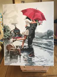 Painting By Numbers For Adults Train Station Lovers Painting Art Creative Art