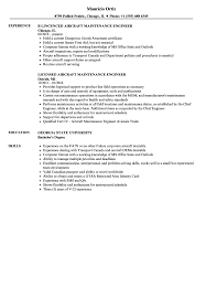 aircraft maintenance engineer resume