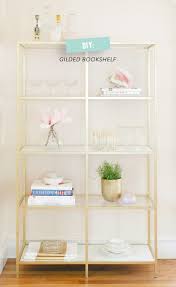 It S No Secret That Gold Is All The Rage These Days Which Is Why I M Particularly Obsessed With This Gilded Diy Bookshelf Originall Marble Shelf Ikea Hack Diy Furniture