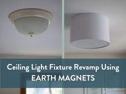 It's easy to install, all you need to do is to clip it on. A Contractor Grade Ceiling Fixture Gets A Diy Barrel Shade That Is Attached With Wait For It Earth Magnets Ceil Diy Light Fixtures Fixtures Diy Diy Ceiling