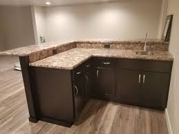 Espresso Cabinets With Winter Carnival Laminate Countertops Custom Built Kitchen Cabinets Kitchen Cabinets In Bathroom Bathroom Floor Cabinets