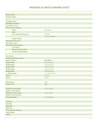 Wedding Flower Planning Sheet Wedding Planner Business Wedding Event Planner Wedding Planner Salary