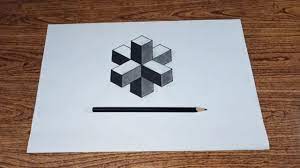 Belajar Cara Menggambar 3d Pola Geometris Mudah Di Kertas Untuk Pemula Beserta Ukurannya Youtube Pola Geometris Gambar 3d Cara Menggambar