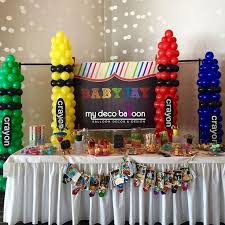 It S A Crayola Party For Jay S 1st Birthday Celebration Mydecoballoon Balloonsnj Cray Crayon Birthday Parties Crayola Birthday Party Art Birthday Party