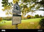 National Trust sign and map in Shirehampton overlooking a golf ...