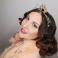 Tiara con stella celeste e luna, tiara Heddy Lamar, corona in oro Deco,  vecchia Hollywood anni '30, copricapo Ziegfeld con strass, corona con luna  vintage