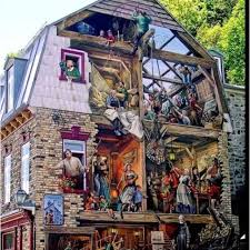 Trompe L Oeil Art Technique That Uses Realistic Imagery To Create Optical Illusion That Depicted Objects Exists In Brick Art Murals Street Art 3d Street Art