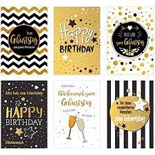 Check spelling or type a new query. Edition Seidel Set 6 Exklusive Premium Geburtstagskarten Mit Feiner Goldpragung Und Umschlag Gluckwunschkarte Grusskarte Geburtstag Geburtstagskarte Mann Frau Karten Happy Birthday Billet Spruche Amazon De Burobedarf Schreibwaren