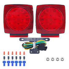 12v Led Trailer Light Kit Tail Lights Submersible For Over 80 Inch Boat Trailer Ebay