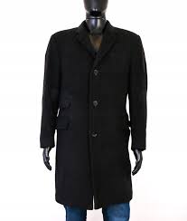 Details About W Ted Baker Mens Wool Coat Black Int L
