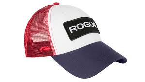 Rogue Patch Trucker Hat Logo Cap Red White Blue Rogue Usa