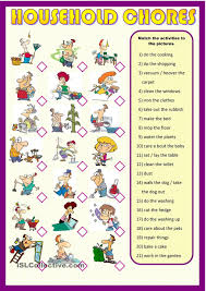 Household Chores English Activities For Kids Learning English For Kids Household Chores